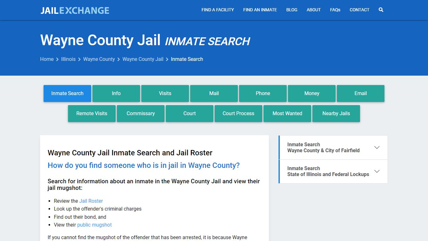 Inmate Search: Roster & Mugshots - Wayne County Jail, IL